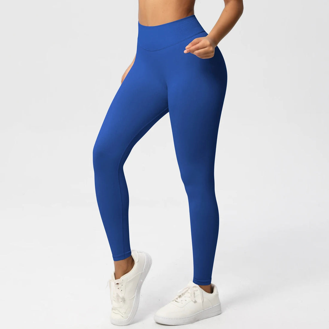 Seamless Women Solid Waist Yoga Pants Three-section Waist Sexy Hip-lifting Tight Sports Pants Fitness Exercise Yoga Pants ATFH