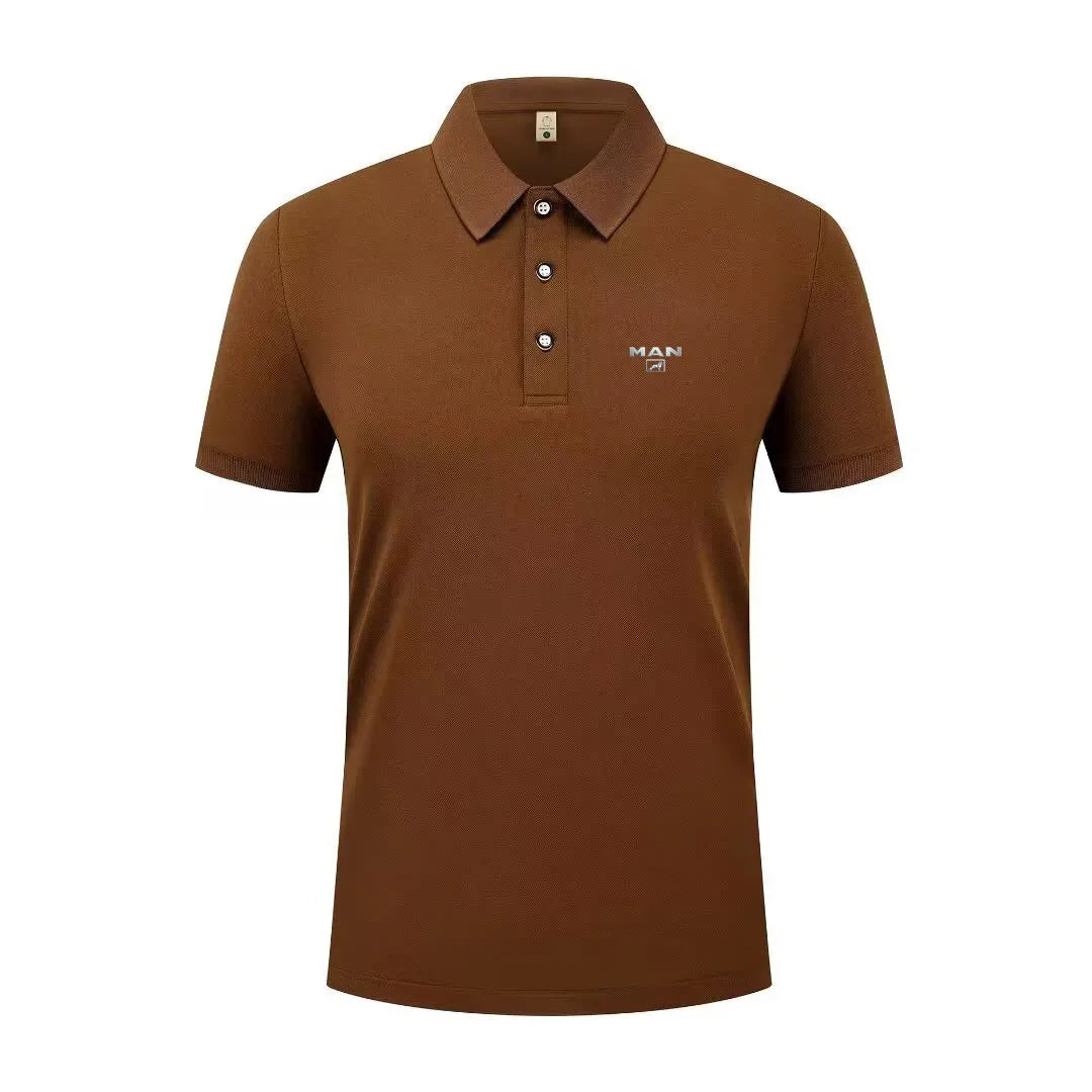 Summer casual sports fast short sleeved polo shirt solid color shirt bicycle set men's fitness set