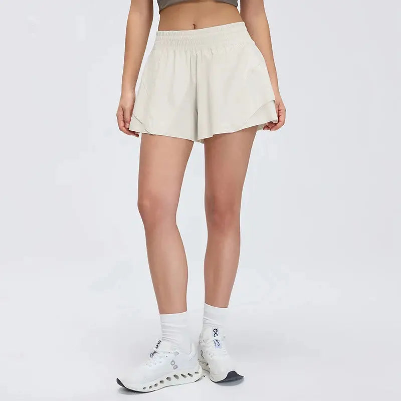 Women Outdoor Running Shorts Summer High Waist Yoga Shorts 2 In 1 Gym Short Sportswear Female Quick Dry Workout Clothes Tahsi Fashion House