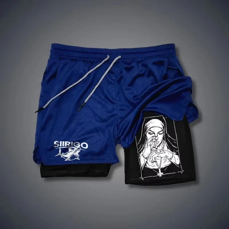 Berserk- Men's 2-in-1 sports Short, running quick drying gym and fitness training, double layered RL00026