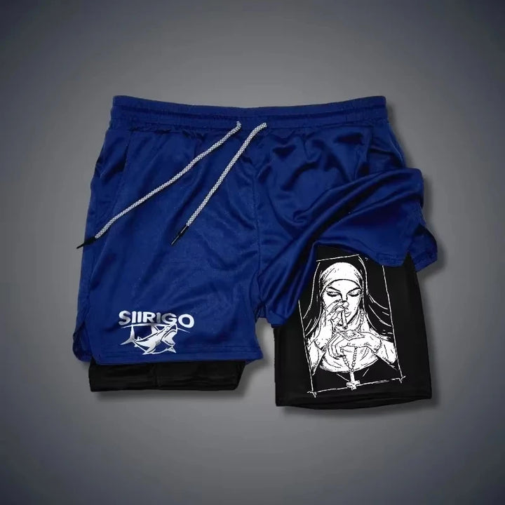 Berserk- Men's 2-in-1 sports Short, running quick drying gym and fitness training, double layered RL00026