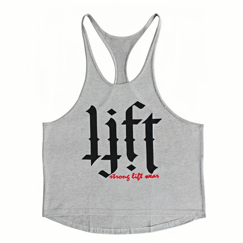 Slim Men's Racerback Tank - Narrow Band Stringer Gym Vest Quick-Dry Breathable for Bodybuilding Fitness Running Undershirt