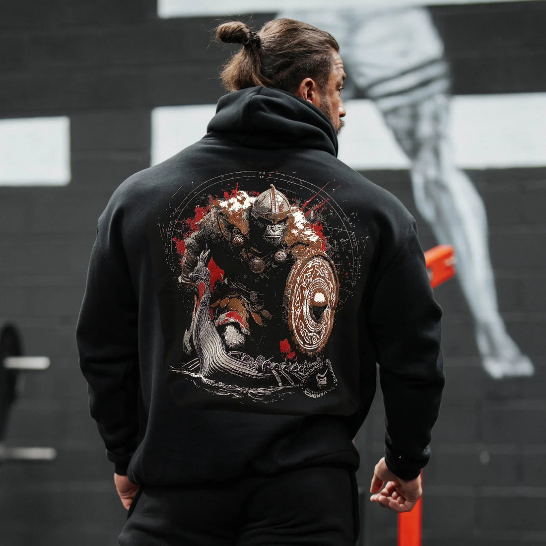 SILVERBACK Mens Gym Fitness Hoodie Autumn Long Sleeve Hooded Pullover Printed Sweatshirts Bodybuilding Apparel Sportswear Tops - ATFH