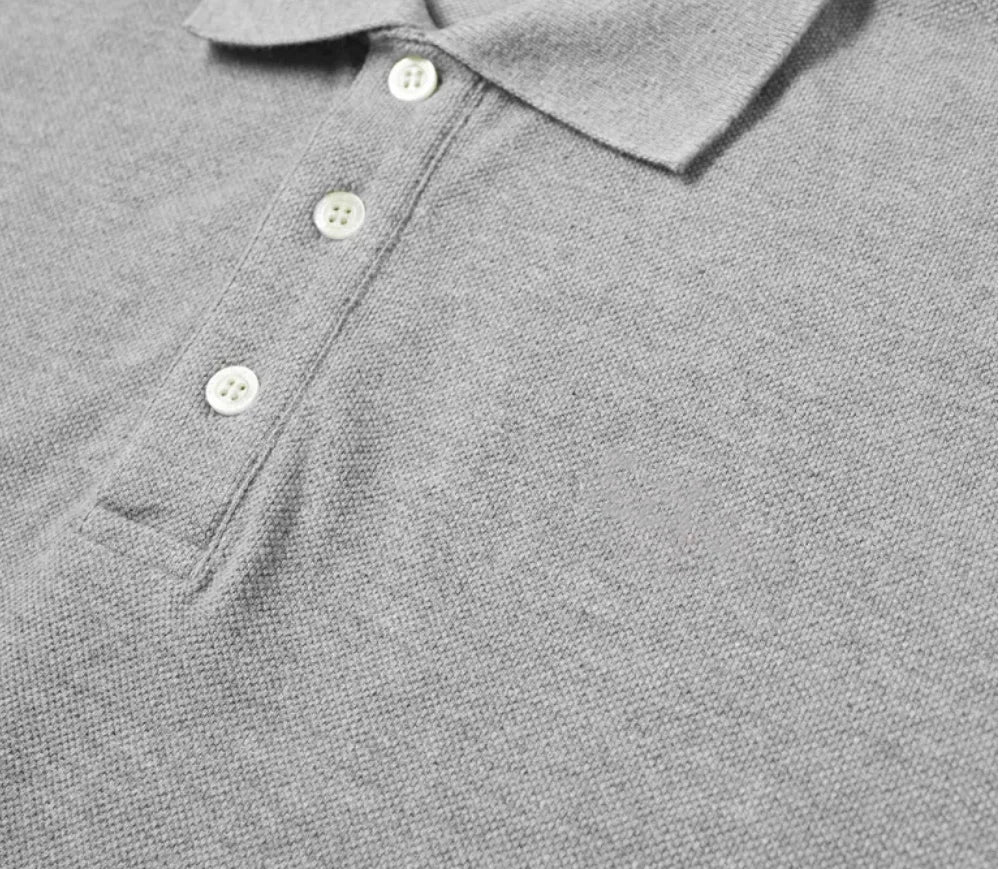 Fuji Mountain Embroider Logo Summer Men Women Same Polo Shirt Korean Style High-quality T-shirt Cotton Short Sleeve Tees Top