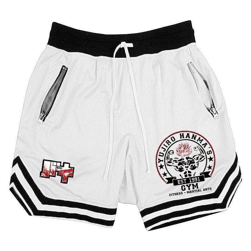Hanma Baki Anime Shorts Men Women Quick Dry Mesh Gym Shorts Breathable to Fitness Joggers Summer Basketball Sports Scanties Male