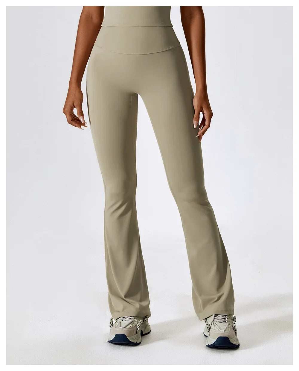 Flare Leggings Yoga Pants Women Bell-bottoms Yoga Trousers High Waist Fitness Pants Stretch Gym Casual Sports ATFH
