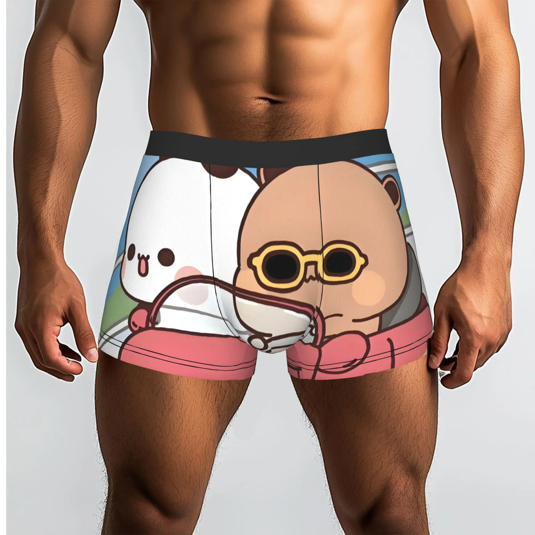 Anime Panda Bubu Dudu Peach And Goma  Boxers Shorts Men Bear Cartoon  Briefs Underwear Funny Underpants
