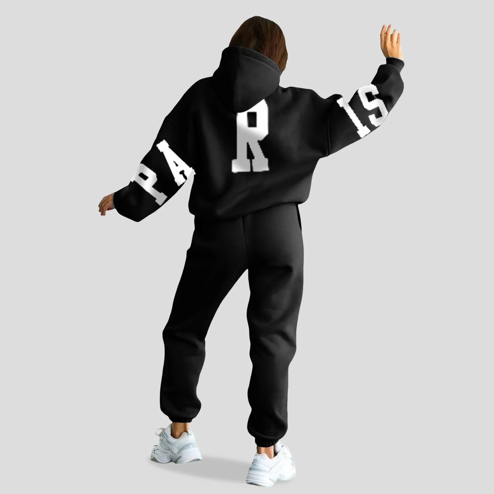 Hooded Sweatshirt And Pant Tracksuit Women Long Sleeve Sport Suit Autumn Warm Snow Sweater Two Piece Set Hooded Sport Suits