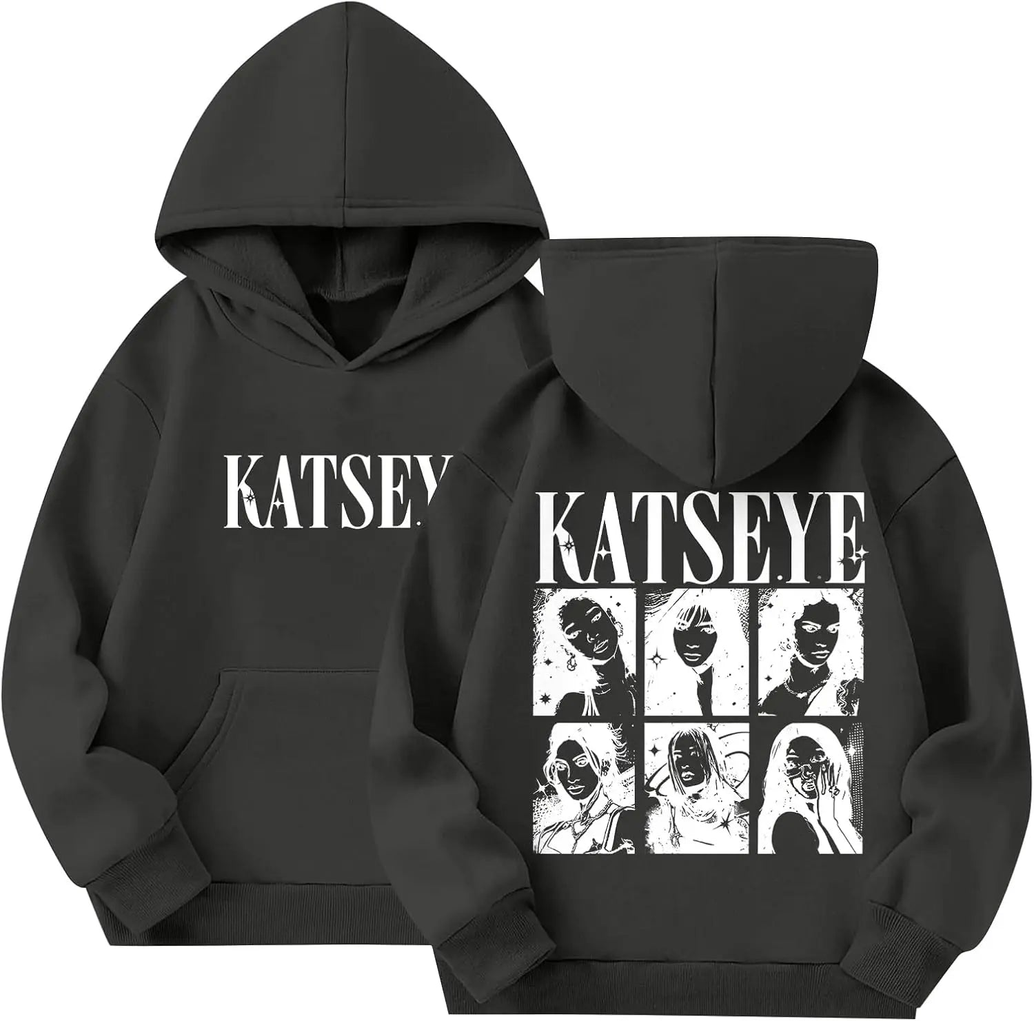 Kids Katseye Hoodies for Girls Katseye Merch Graphic Sweatshirts Long Sleeve Hoodie