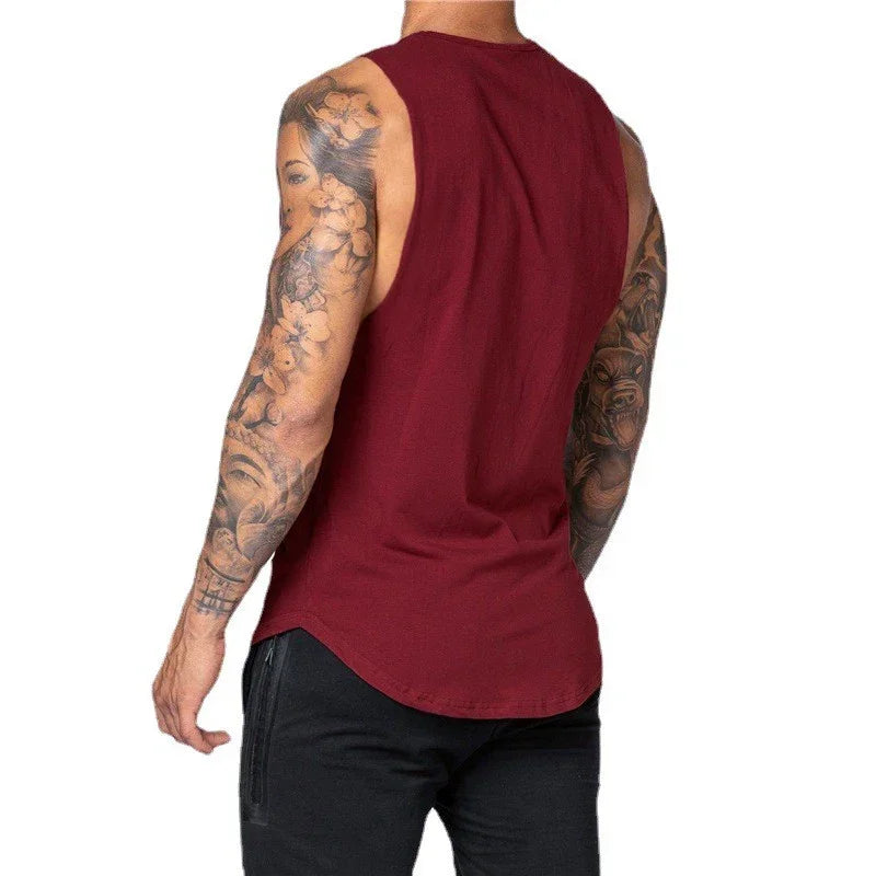 Mens Workout Muscle Cool Tank Top Clothing Stringer Comfortable Gym Sporting Fashion Fitness Vest Sleeveless Korean Singlets