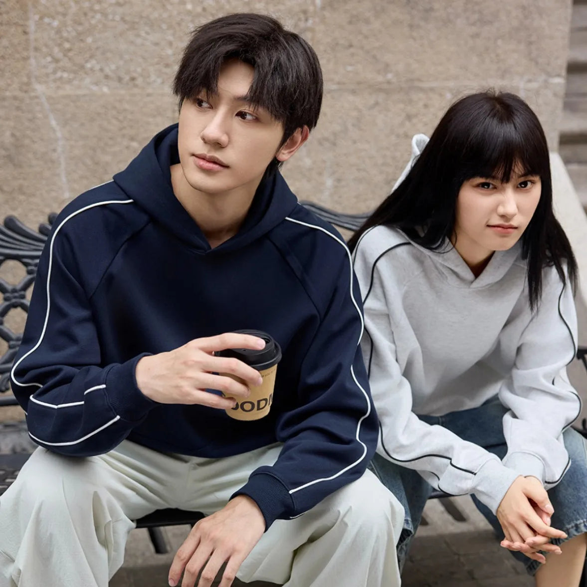 New autumn and winter men's and women's same long-sleeved hooded loose, comfortable and versatile casual sports sweater ATFH