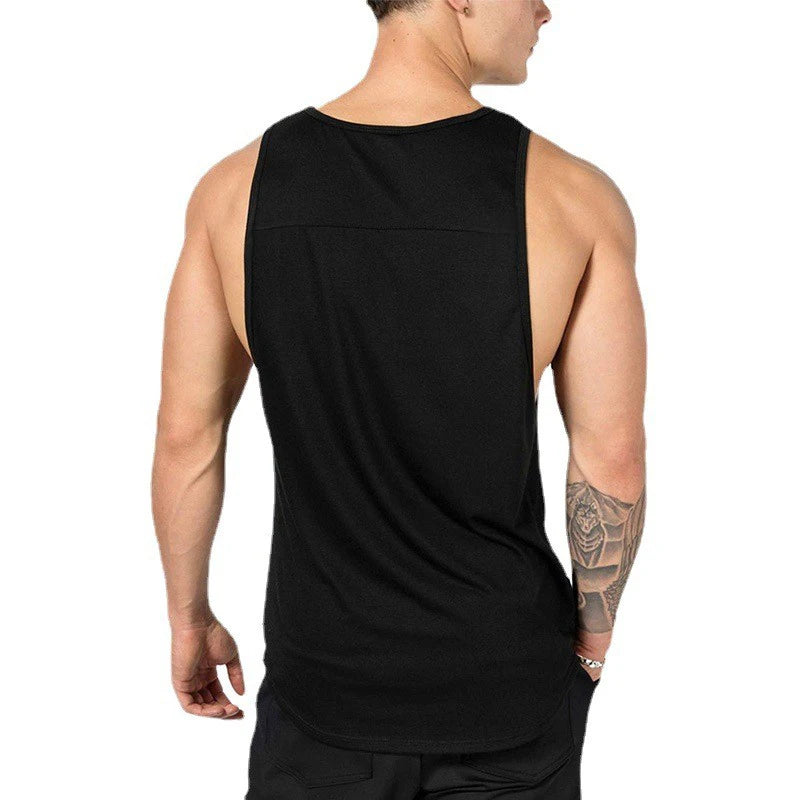 Personalized Cross Print Gym Bodybuilding Sleeveless Stringer Tank Tops Cotton Breathable Cool Mens Fitness Casual Loose Shirts