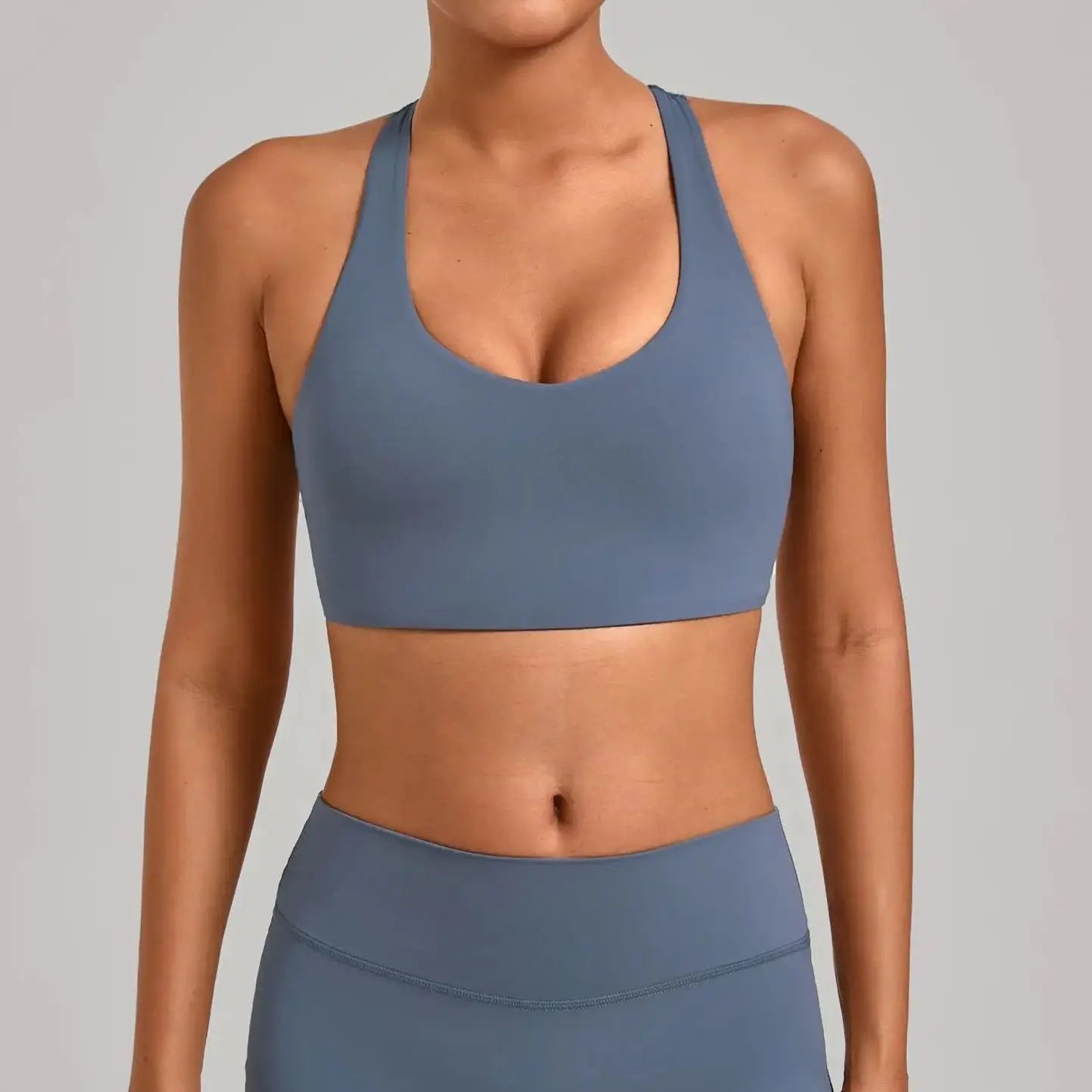 Ning yu Breathable Tank top Sports bra Women's Tight fitting outdoor Yoga bra Running and Fitness Sports bra Shockproof Gym Bra - ATFH