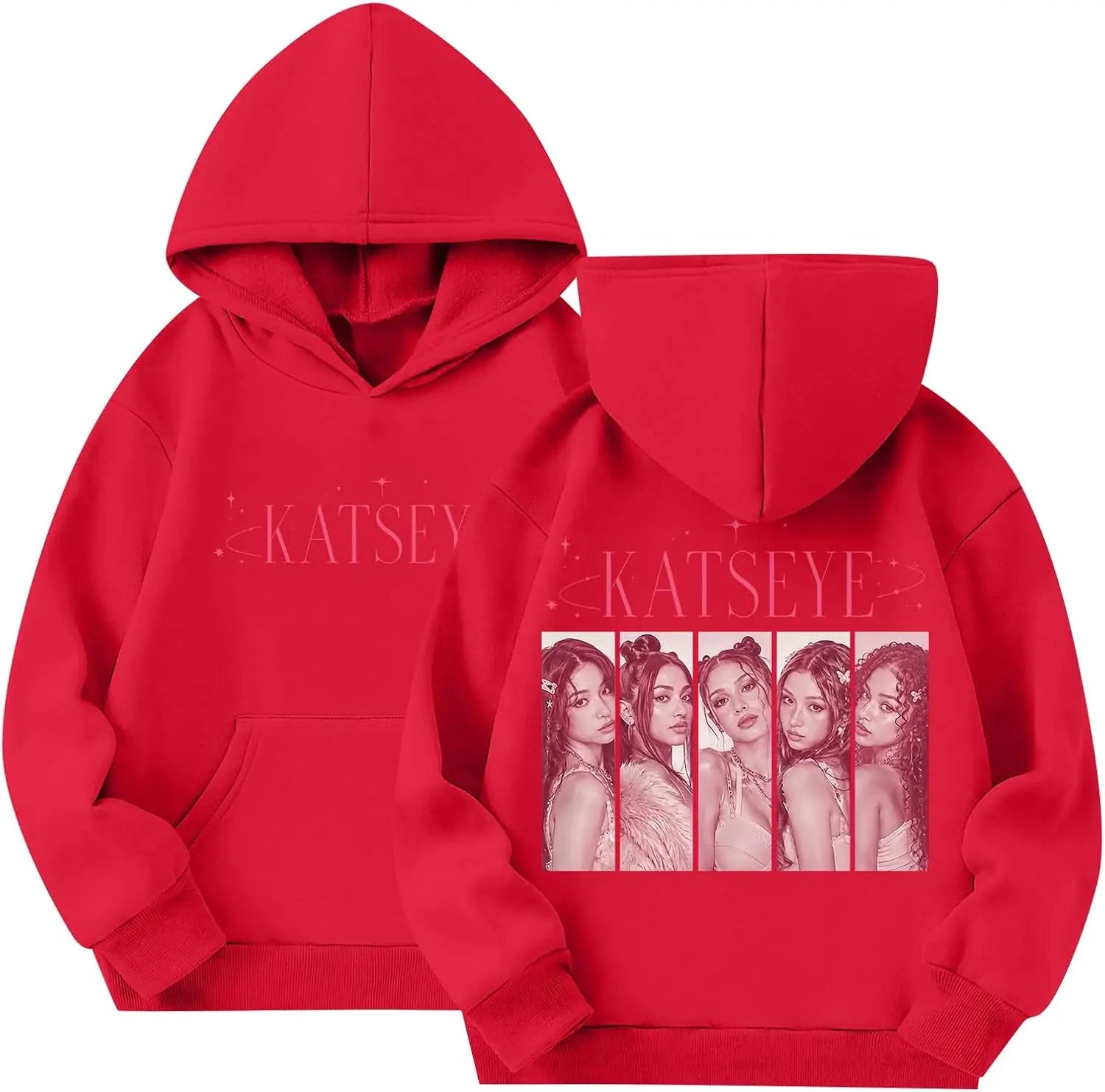Kids Katseye Hoodies for Girls Katseye Merch Graphic Sweatshirts Long Sleeve Hoodie