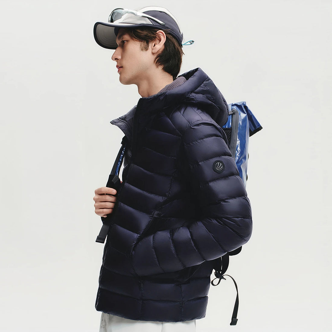 Men's Hooded Quilted Goose Down Jacket Cloud Feel Lightweight Warm Water Repellent for Winter bosideng