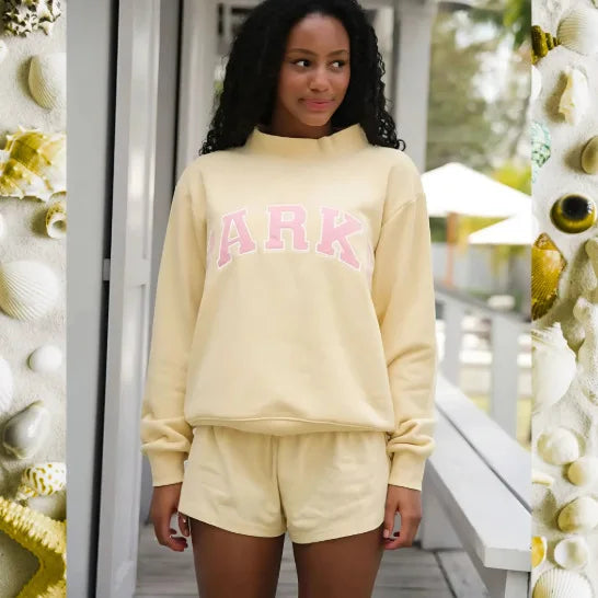 Women's sweatshirt for fitness and exercise with embroidered design and hood - ATFH