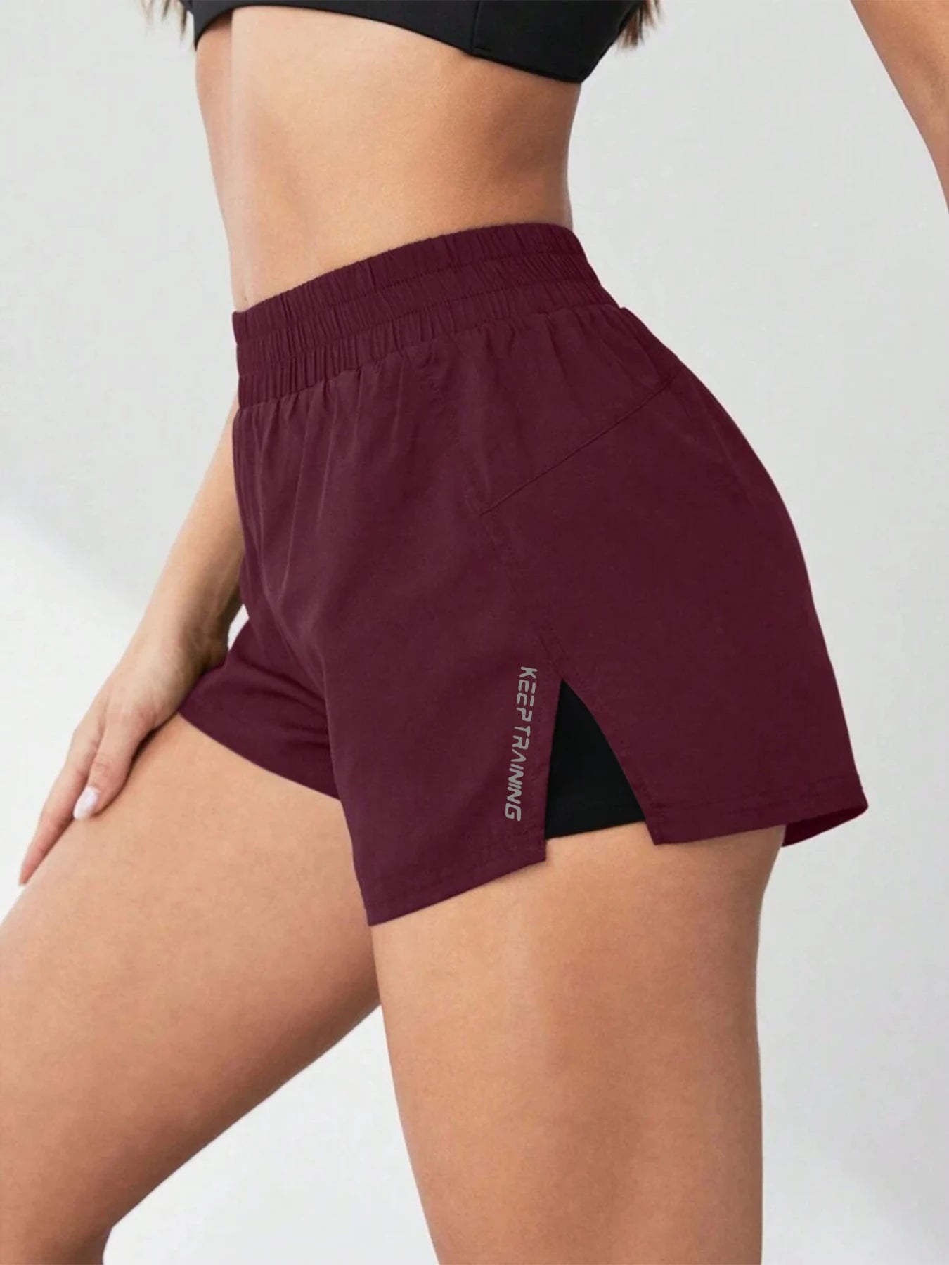 2026 New Style Faux Two-Piece Anti-Exposure Yoga Shorts Sports Shorts Running Fitness Tennis Casual Basic Sports Pants Women's Tahsi Fashion House