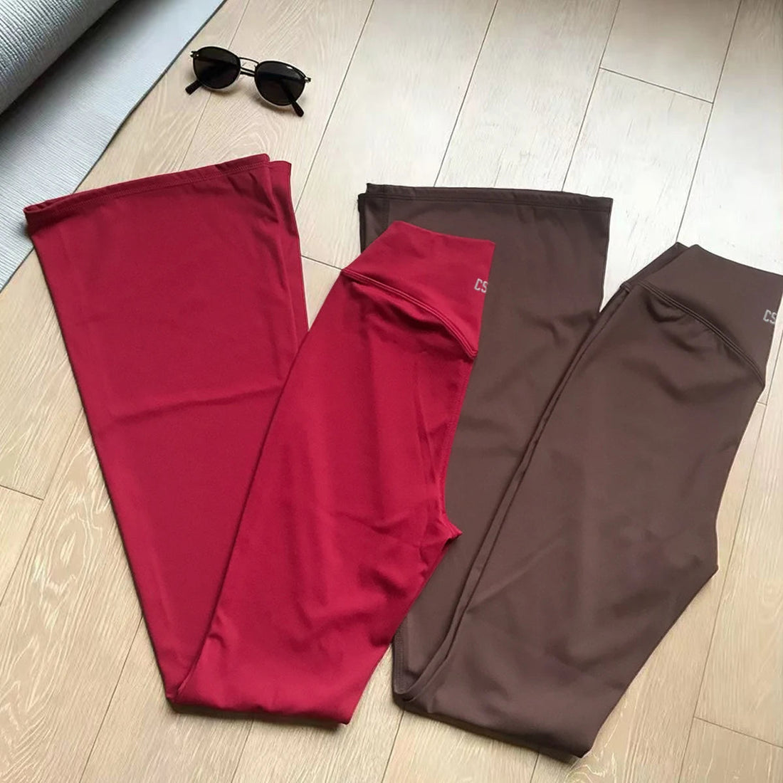 CSB Flare Legging High Waist  Hip Lifting Fitness Elastic Bell Bottom Pants Gym Legging Woman Yoga Pants  Gym Clothing ATFH