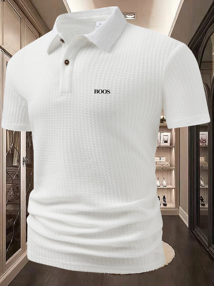 Short sleeved polo shirt men's spring and summer new T-shirt casual minimalist top