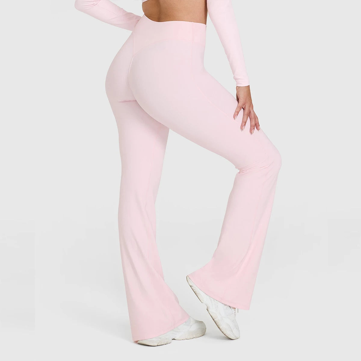 Flared Leggings Straight Leg Leggings Woman Wide-leg Pants Yoga Breathable Fitness Clothing Versatile Casual Pants ATFH