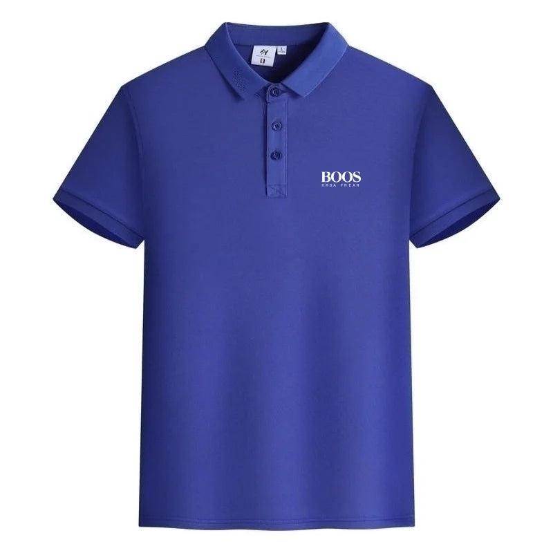 New men's high-quality short sleeved polo shirt, summer fashion, casual, comfortable, breathable and cool top