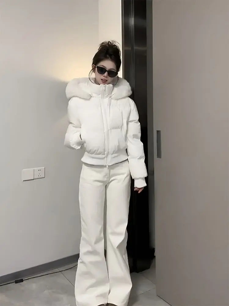 Puffer Parkas Outdoor Womens Quilted Texture Stitched Surface Sewn Exterior Threaded Outside Needled External Embroidered Ladies ATFH