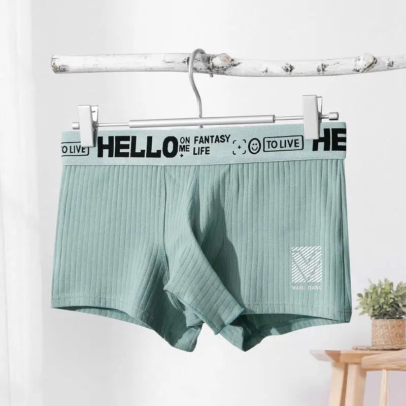 Men's Open Elephant Nose Boxer Shorts Cotton Comfortable Breathable Male Separate Long Penis Pouch Underpants Sexy Underwear
