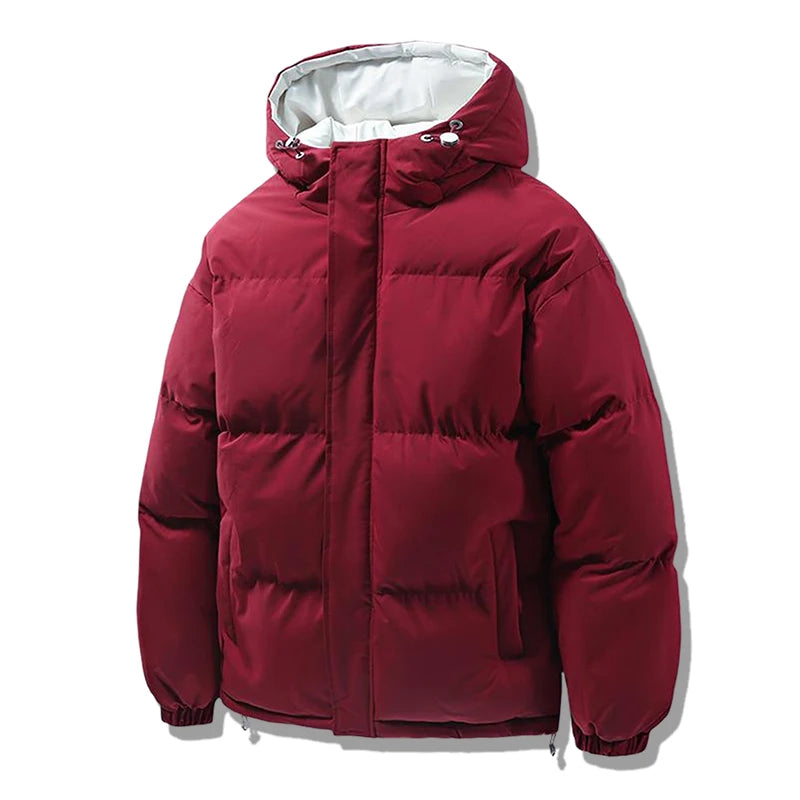 Winter Men Parkas Thick Warm Jacket Hooded Quilted Jacket Down Jacket Casual Cotton-Padded Puffer Coat Unisex Outwear