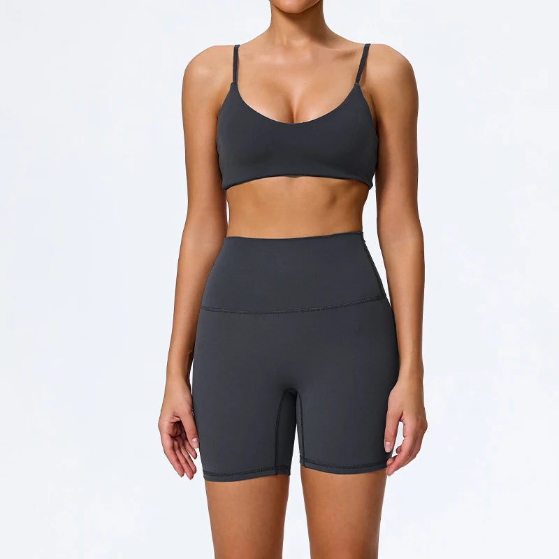 Ctenkevet Summer Women 2Pcs Sleeveless Sports Set Female Gym Two-piece Yoga Set High Waist Breathable legging Sportswear Women - ATFH