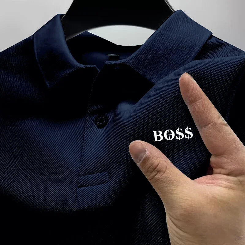 Men's Short Sleeve Polo Shirt, Quick Dry, Breathable, Casual, Stylish, Business, Sports, Summer, High, New, 2025