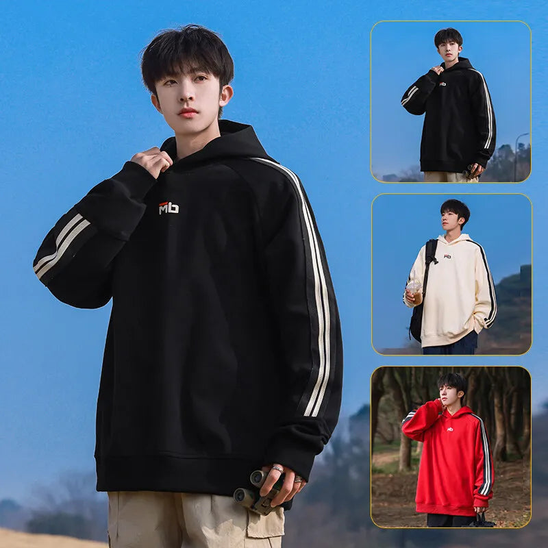 MB Men's Printed Hoodies 2025 New Korean Hoodie Street Trend Outdoor Travel Clothing Fishing Sports Tops - ATFH