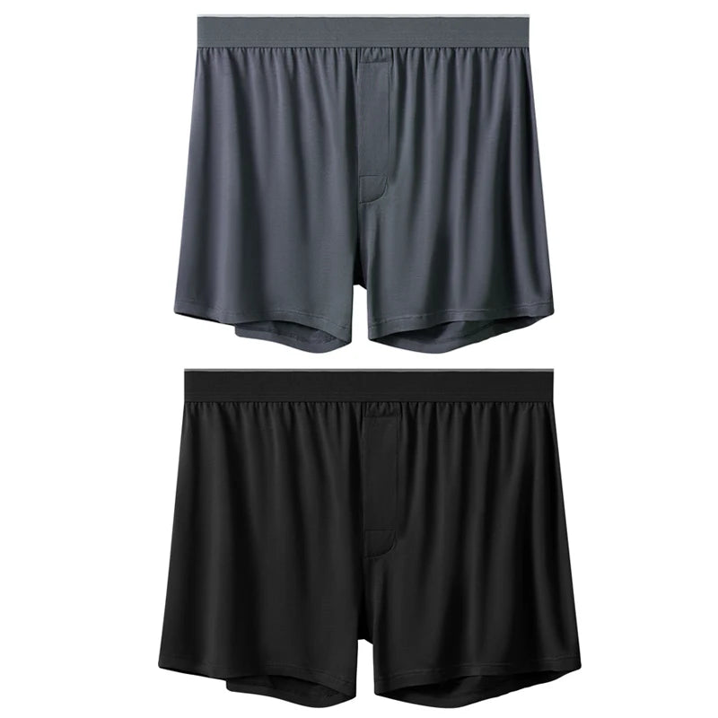 1/2Pcs Modal Mens Aro Pants Seamless Loose Solid Color Breathable Panties Elastic Underwear Boxer Shorts Homewear Underpants