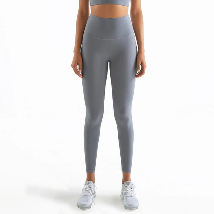 SOISOU Nylon Yoga Gym Leggings Women Girl Fitness Soft Tights High Waist Elastic Breathable No T Line Sports Pants 50 Colors ATFH