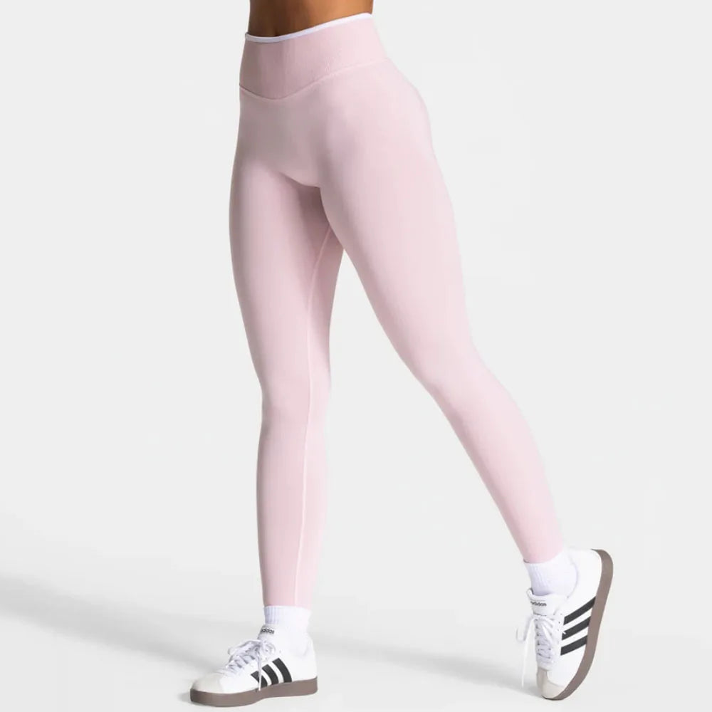 Contrast Seamless Yoga Pants Women's High Waist Hip-lifting Quick-drying Naked Soft Stretch Tight Slimming Peach Hip Fitness Pan ATFH
