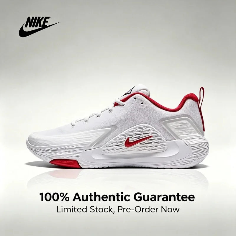 Nike S.T. GLOW EP Versatile Comfortable Cushioned Low-Top Basketball Shoes Men’s Sports Shoes White and Red IQ1129-061