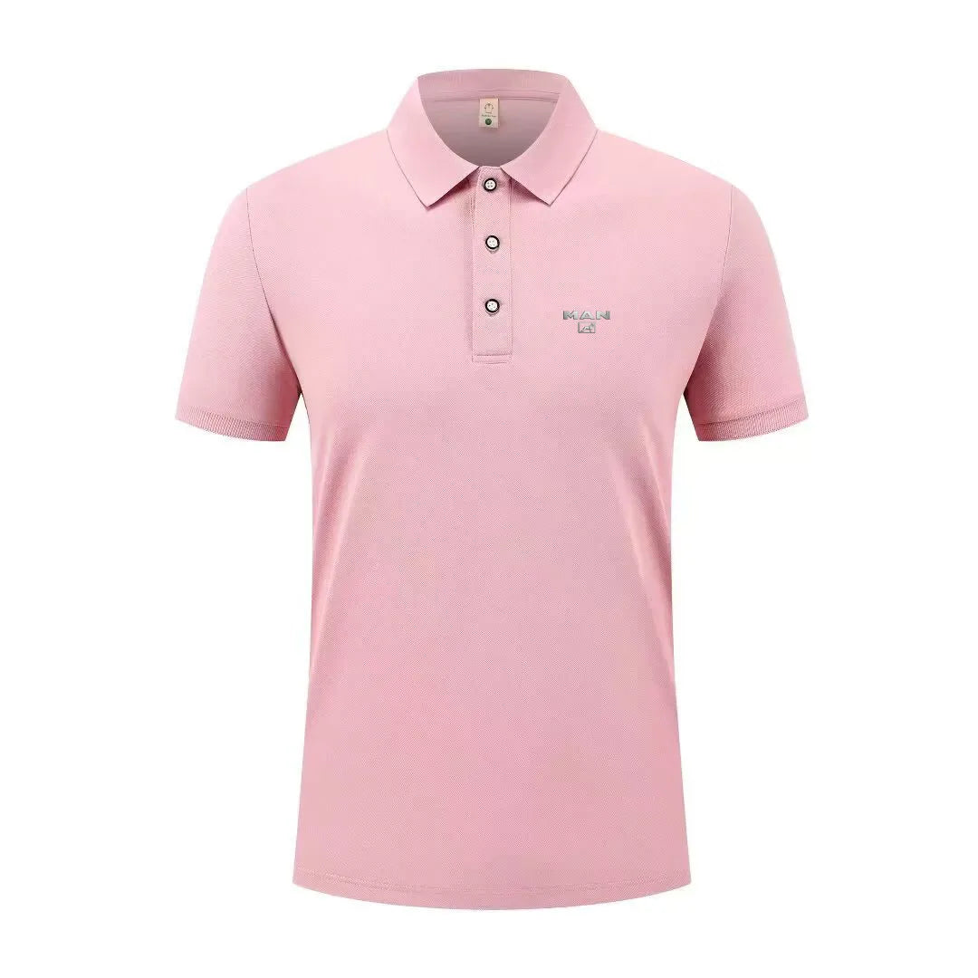 Summer casual sports fast short sleeved polo shirt solid color shirt bicycle set men's fitness set