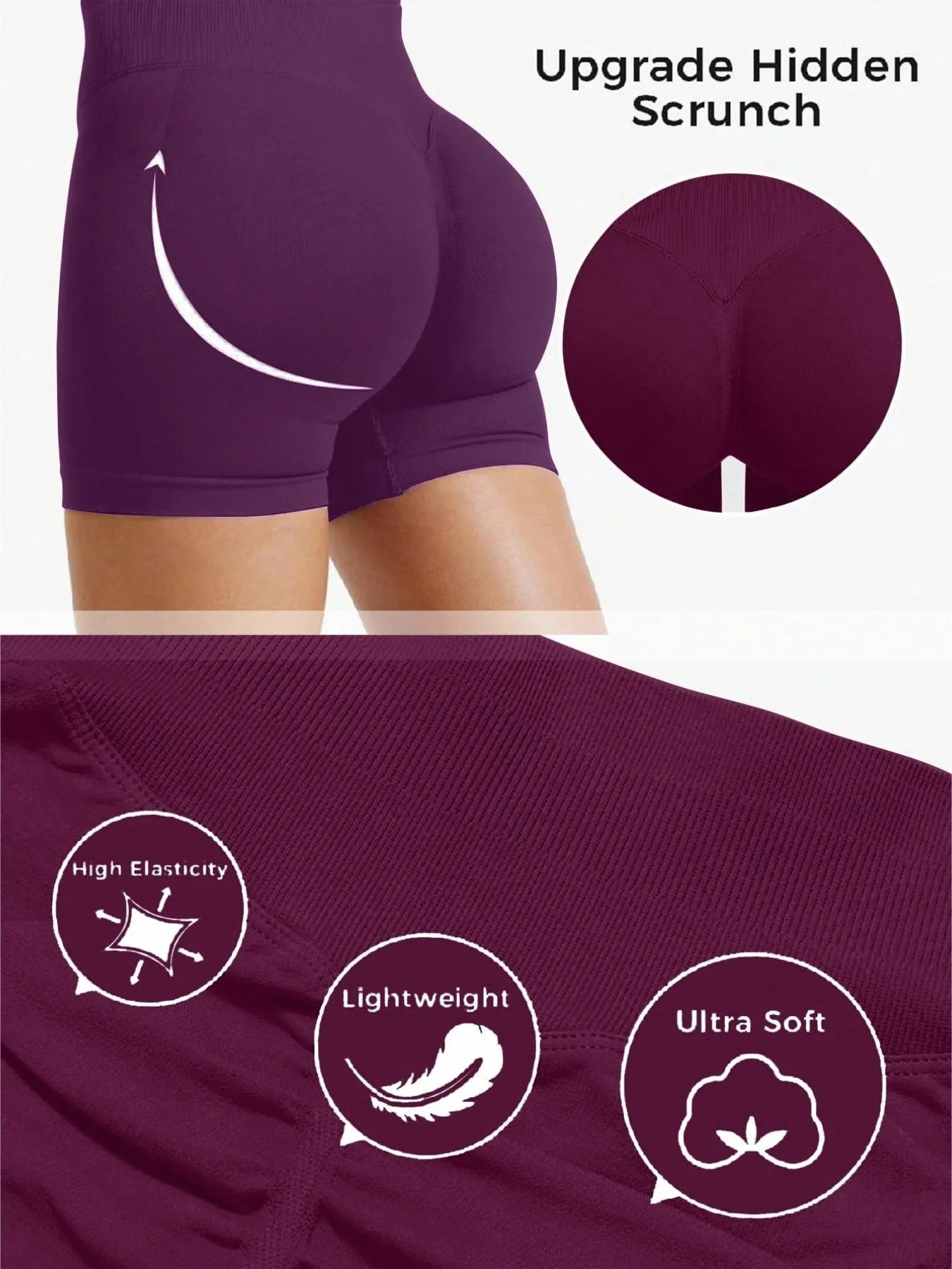 Women's High-Waisted Seamless Fitness Shorts: Tummy Control Compression, Butt-Lifting, High-Elastic Breathable, for YOGA