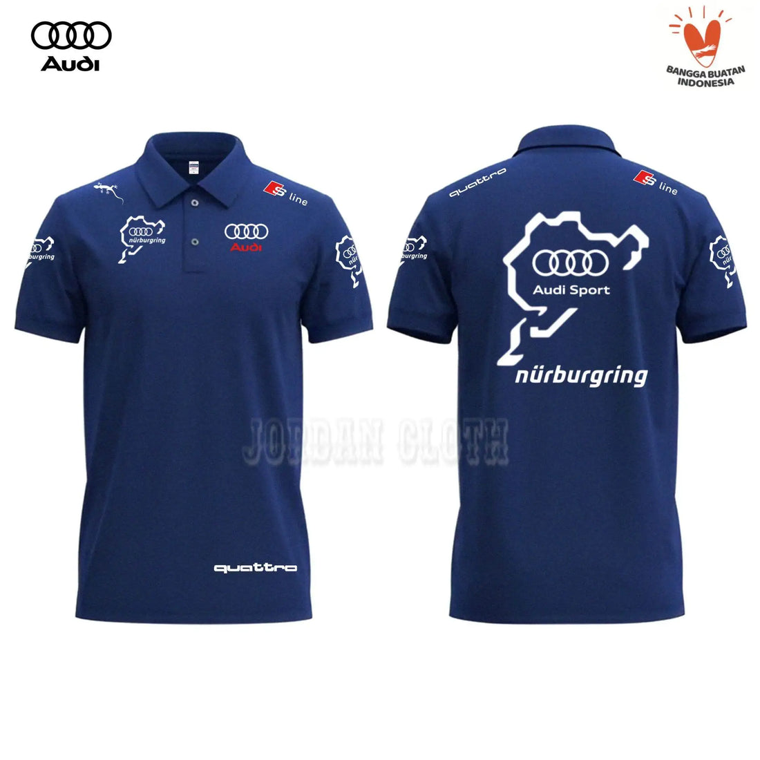 Polo Shirt T-shirt, Lapel, Audi Sport, N Ü Rburgring, Quattro, Fan, Fashion Polo Shirt T-shirt