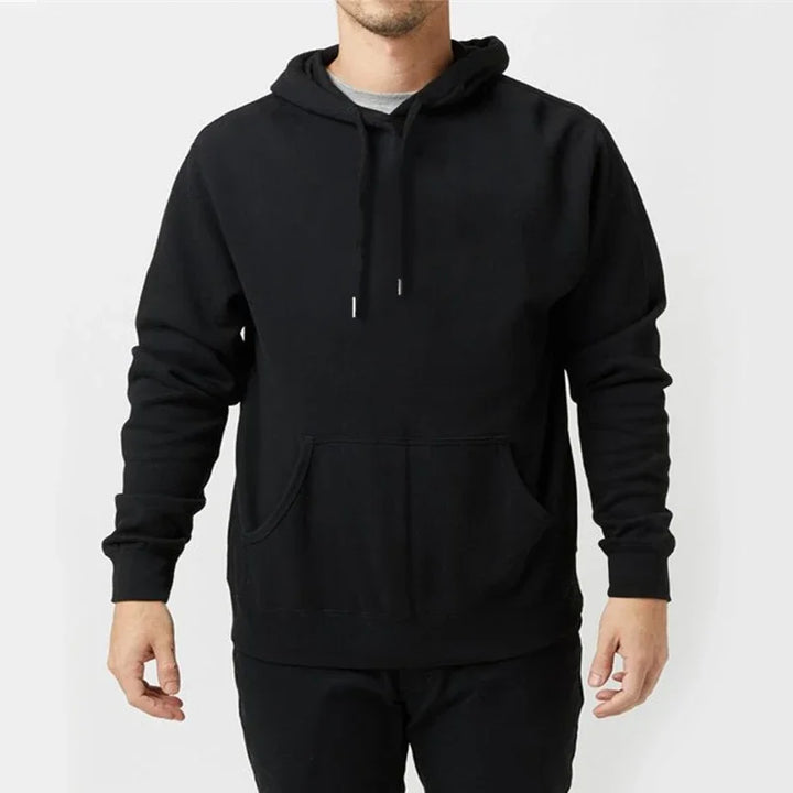 2025 Men's Solid Color Hooded Sweaters Men's Warm Wool Sweater Fashionable Street Clothing Loose  Breathable Jersey Brand Hooded - ATFH