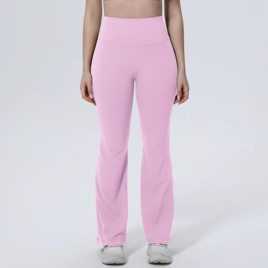 Hamidou High Waist Peach Buttocks Summer Wide Leg Pants Gym Outdoor Running Solid Color Yoga Pants Woman Fitness Sports Trousers ATFH