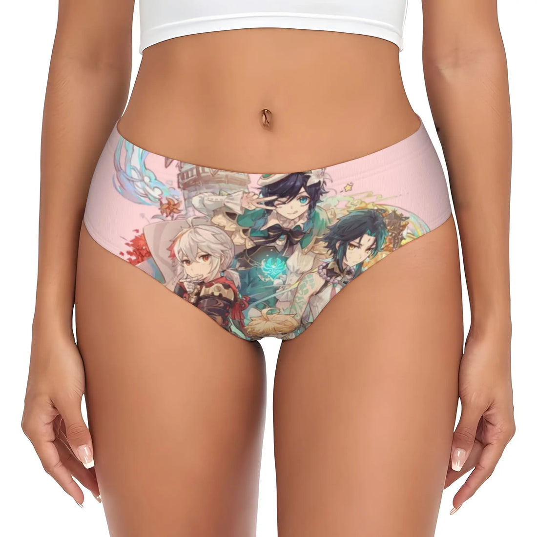 Anime Genshin Impact Brief Panties Women's Comfort Stretch Manga Kawaii  Underwear