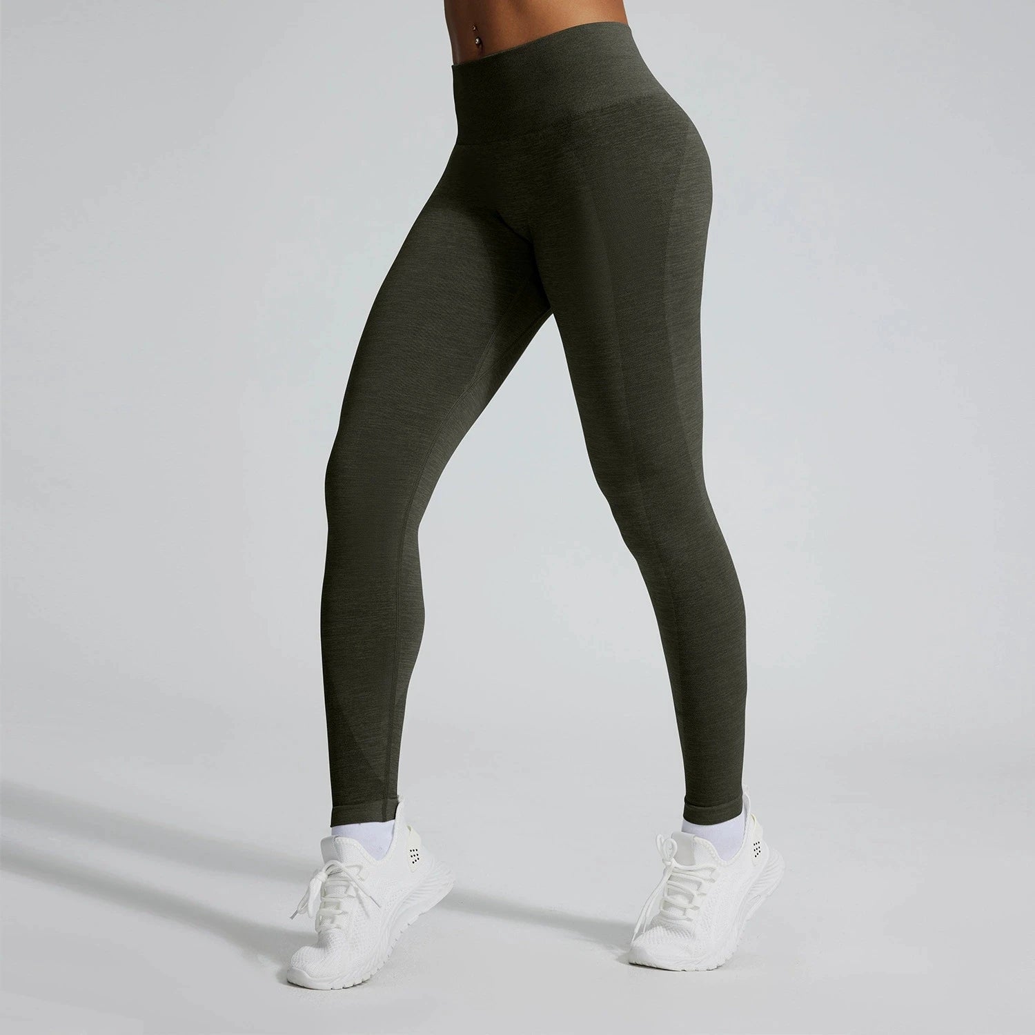 Seamless Stretch Sports Leggings Women's High Waisted Yoga Pants Gym Clothing Women Sexy Push Up Fitness Running Workout Tights - ATFH
