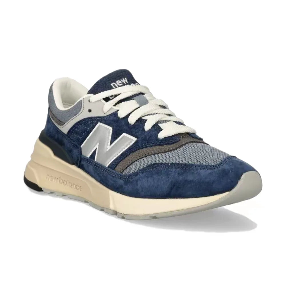 New Balance NB997R Unisex Low-Top Urban Commuter Runners – Blue/Silver, Leather Upper, Comfortable & Durable U997RHB