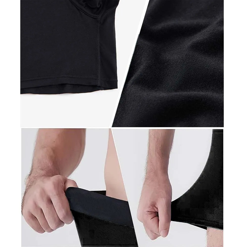 8Pcs Boxers Man Black Long Boxer Short Breathable Men's Underpants 3D Cutting U Pouch Design Man Clothes Plus Size Man Underwear