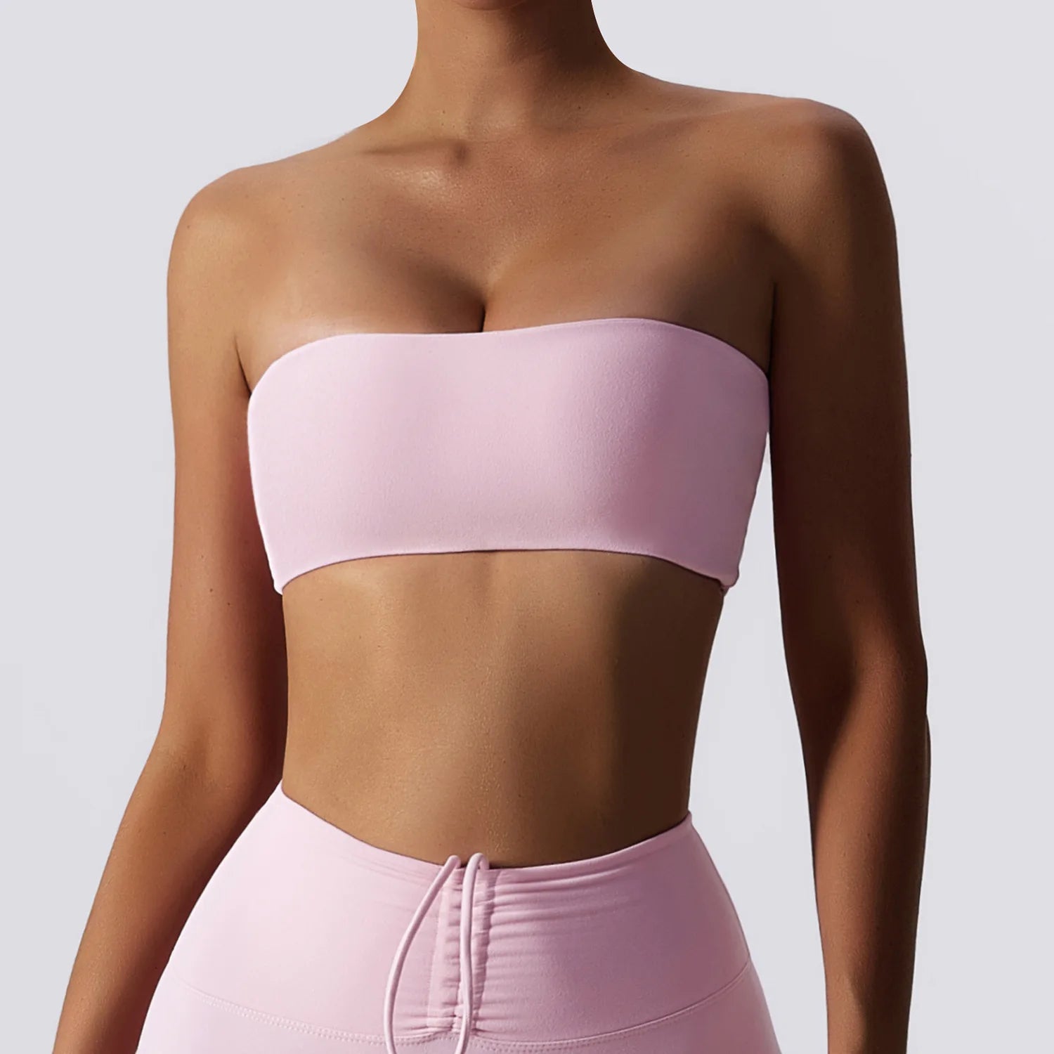 Summer Strapless Sports Bra Gym Women Quick-Drying Yoga Clothes Women Tube Top Fitness Chest Wrap Underwear Workout Bra Female - ATFH