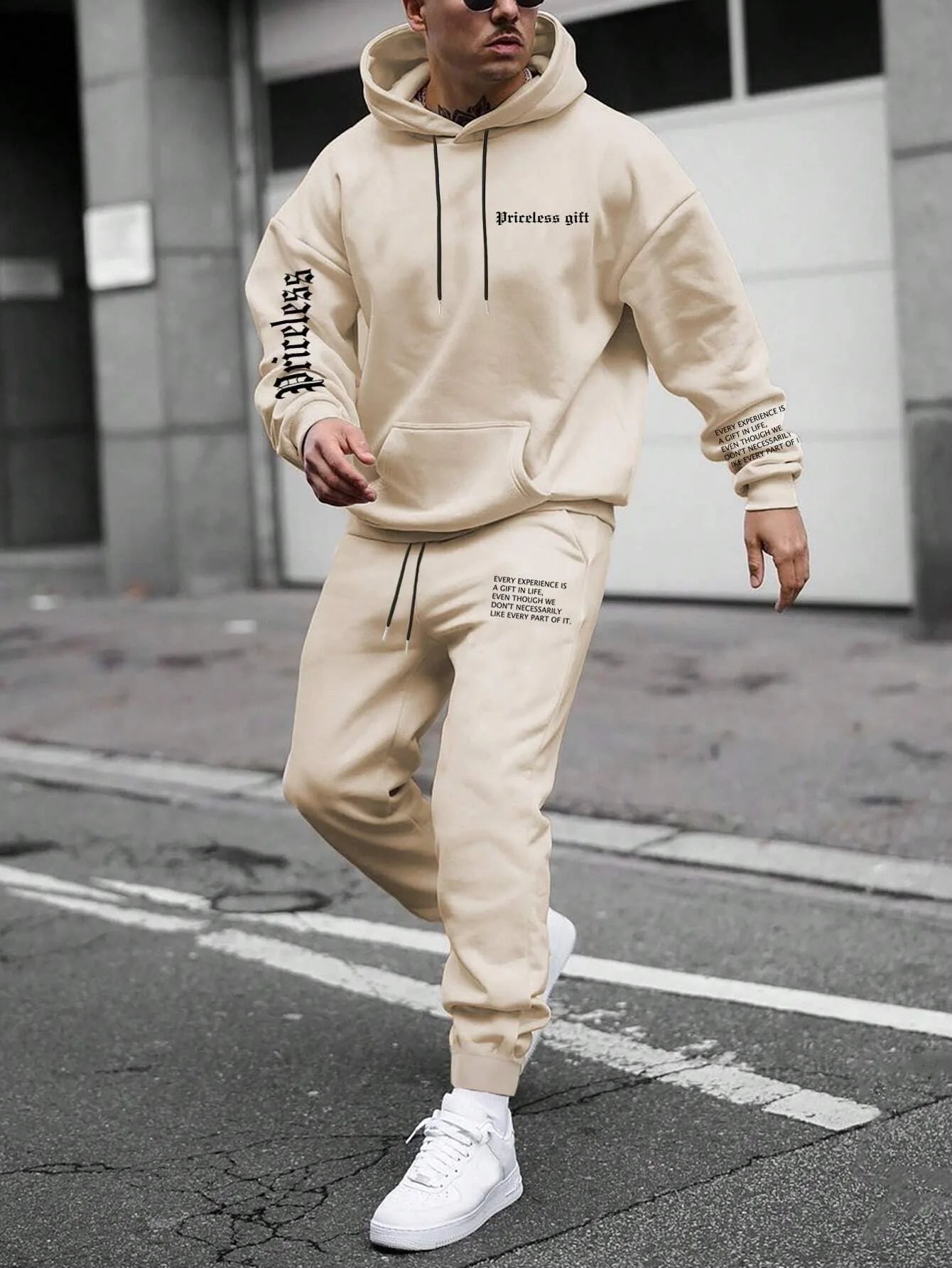2026 Spring and autumn two-piece men's drawstring women's sports set hooded set quality comfortable casual pullover fashion - ATFH