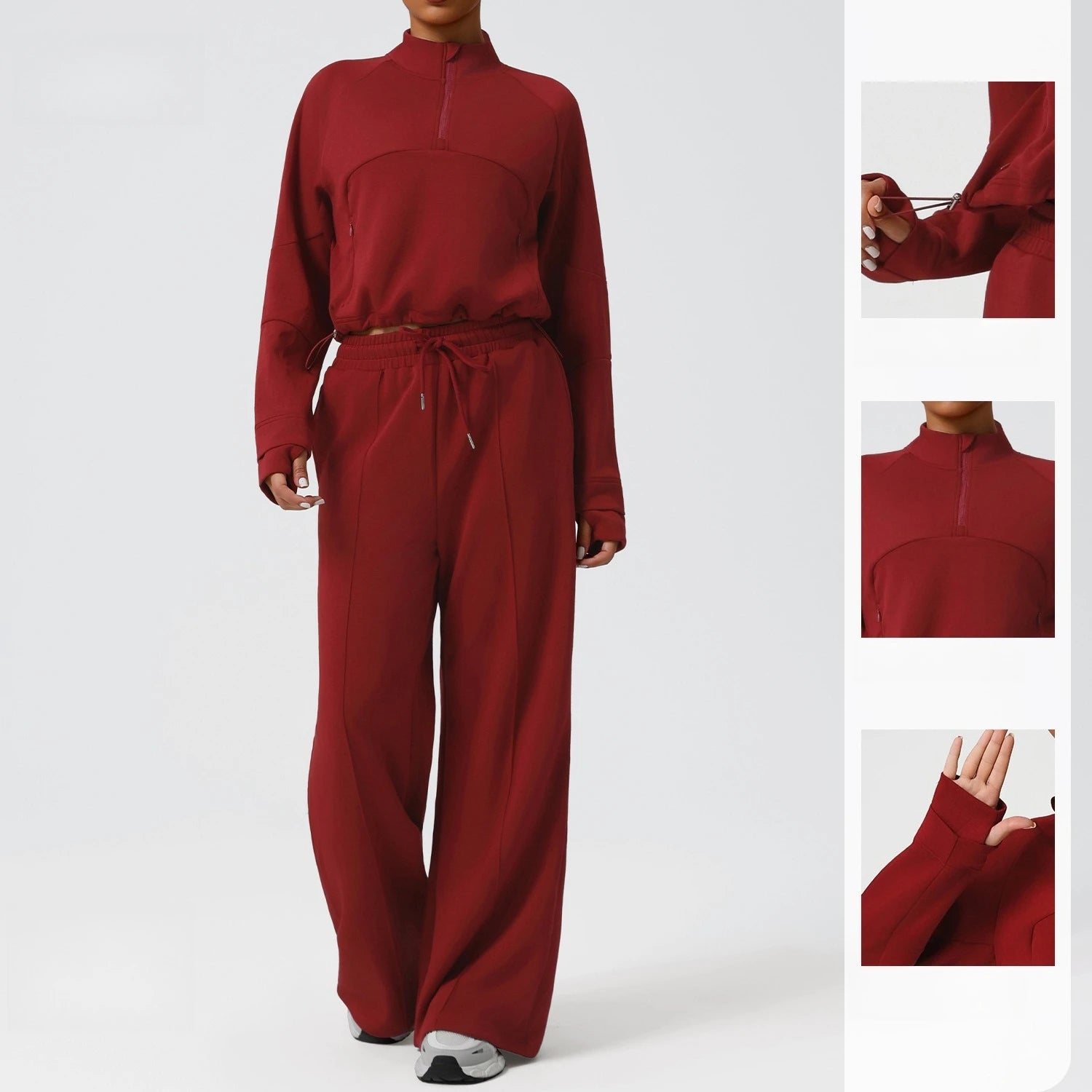 Autumn Winter Fashion Casual Sport Matching Set Women's Tracksuit Loose Long Sleeve Zipper Sweatshirt+trousers Suit Sportswear