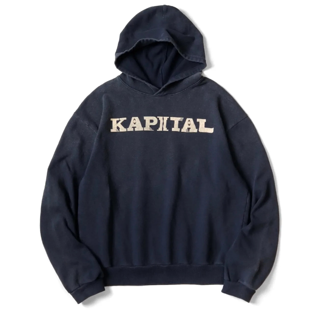 24AW KAPITAL Japanese-style Casual Cotton Warm Hoodie Letter-printed Vintage Sweatshirts Men's Clothing - ATFH