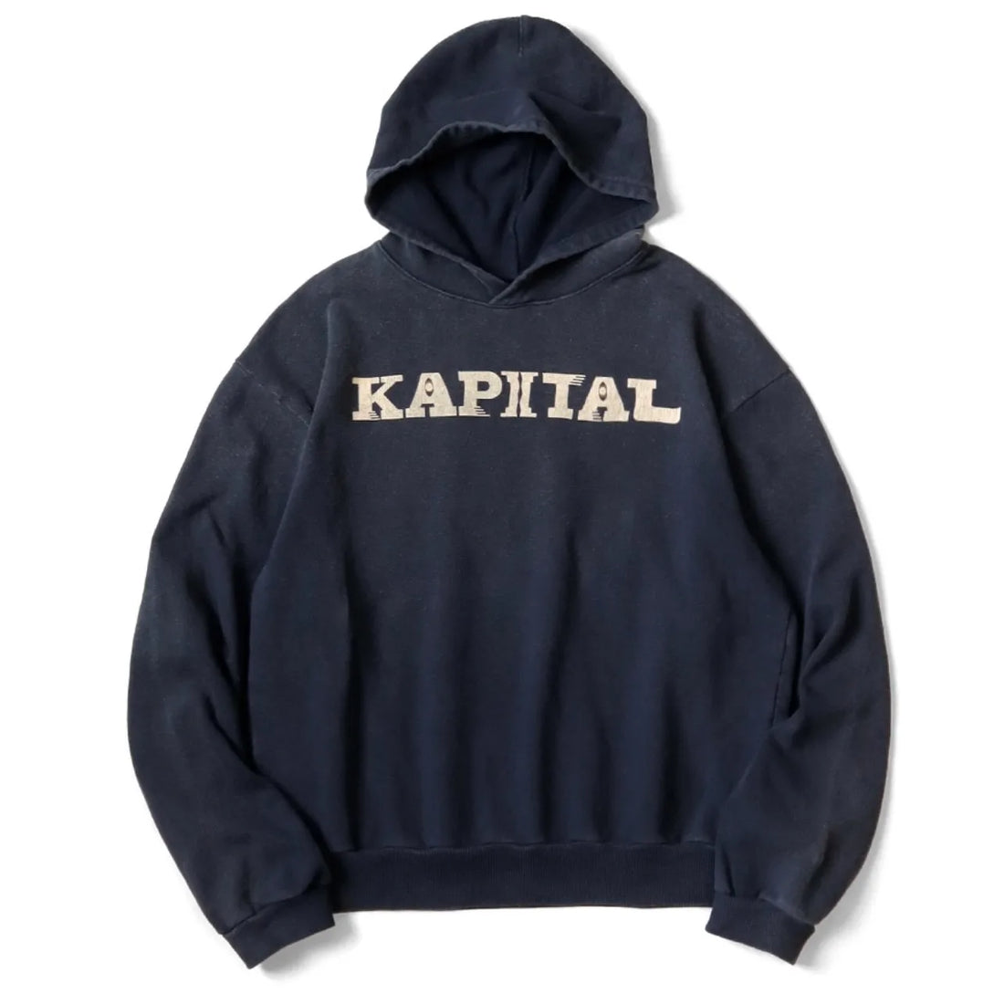 24AW KAPITAL Japanese-style Casual Cotton Warm Hoodie Letter-printed Vintage Sweatshirts Men's Clothing - ATFH