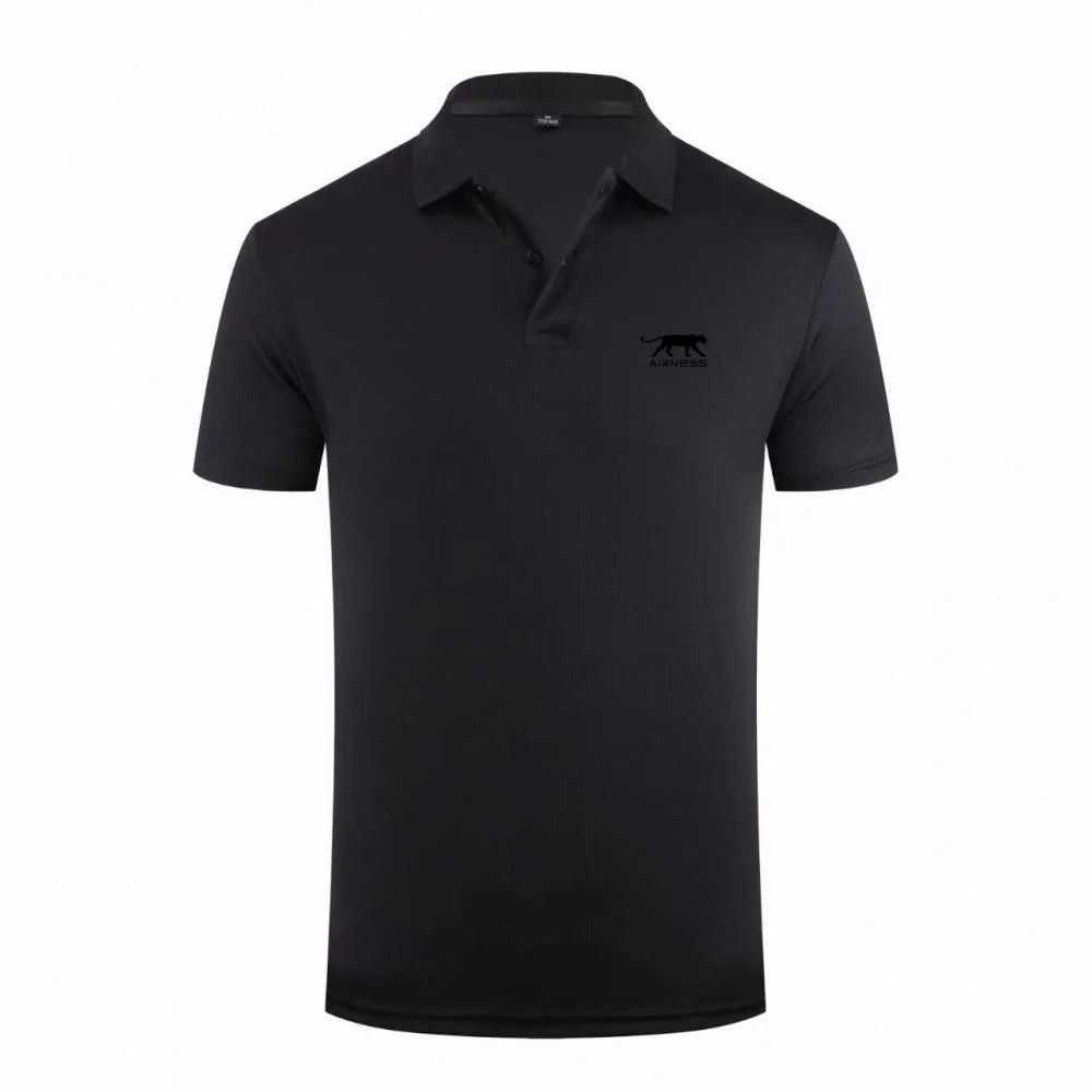 New Men's Short Sleeve Polo Shirt Summer Breathable Casual Golf T-Shirt Solid Color Quick Dry Lightweight Business Casual To